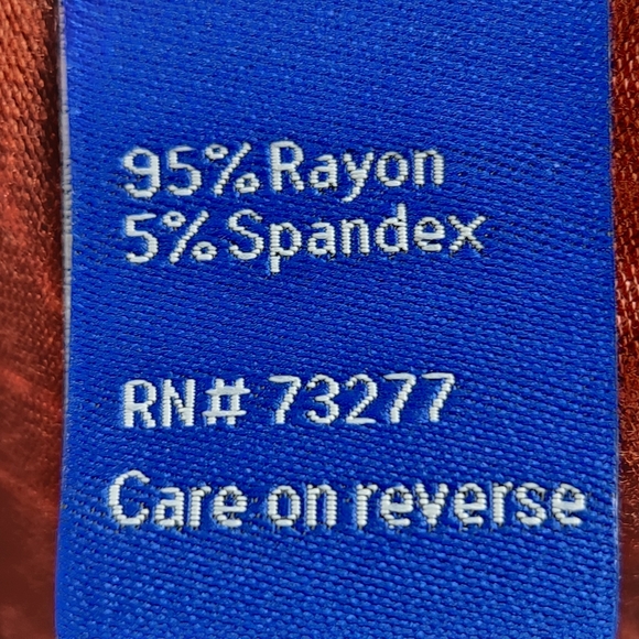 Apt. 9 Rust & Orange Twisted Back Straps Keyhole Opening Sleeveless Top Small - Picture 8 of 9